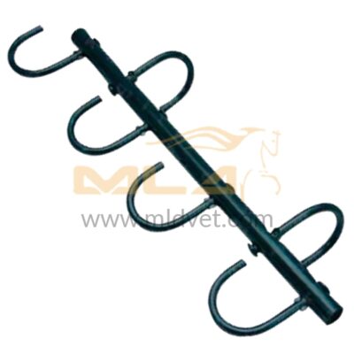 Tack Rack W.Swivel 6 Hooks Black